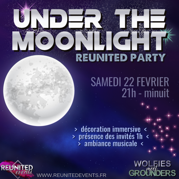 Reunited party under the moonlight